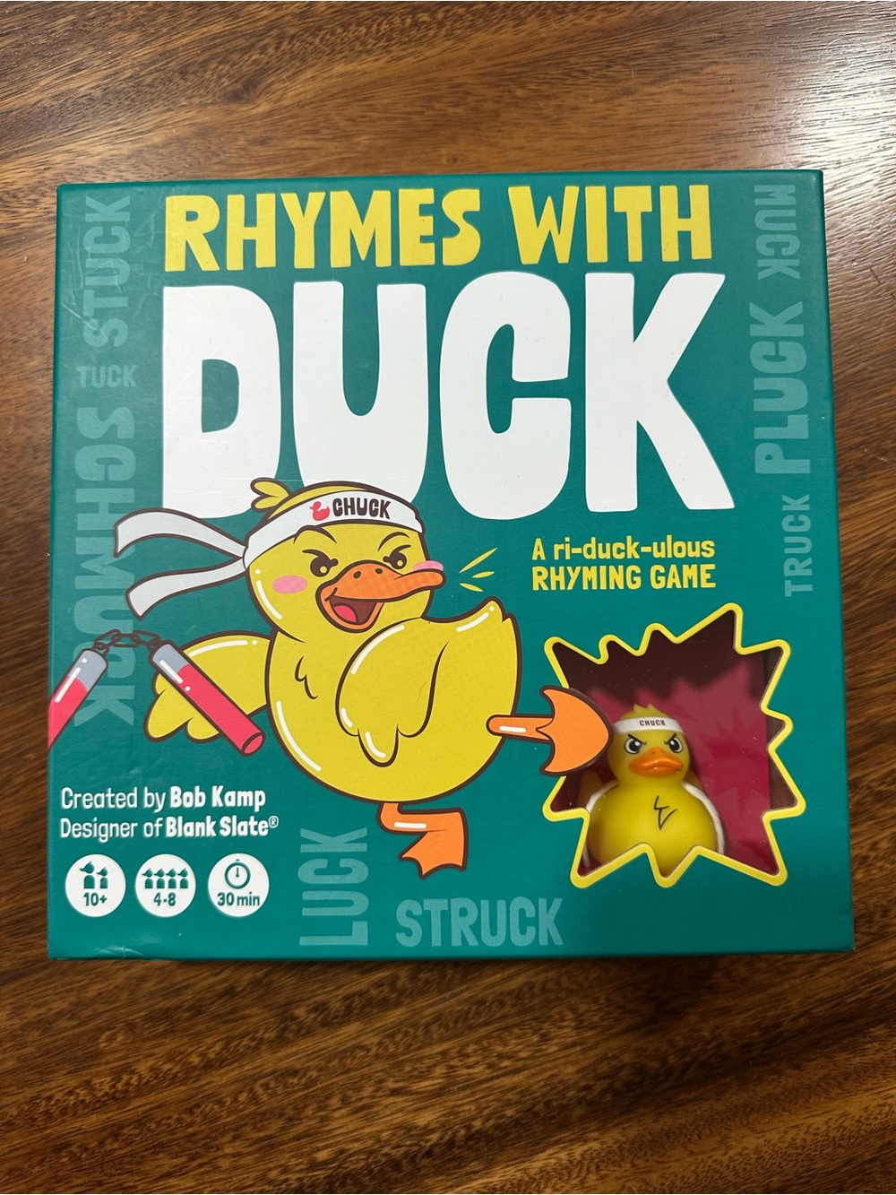 Rhymes with Duck - Asmodee Games Board Game Factory Sealed W/ Rubber Duck